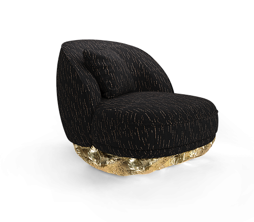 Fauteuil noir Angora II