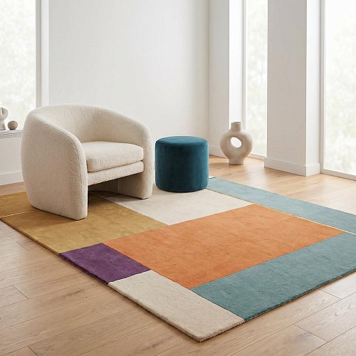 Warm Blocks vloerkleed