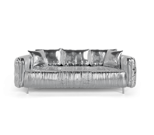 Canapé de luxe argenté Imperia