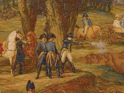 Napoleontische jacht wandtapijt