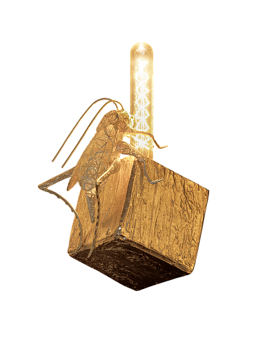 Geode filigree krekel kleine wandlamp
