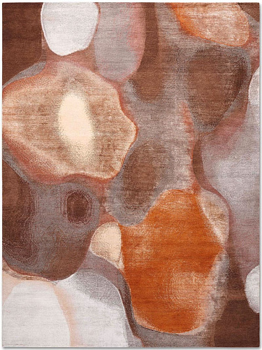 Copper mauve handgemaakt luxe vloerkleed