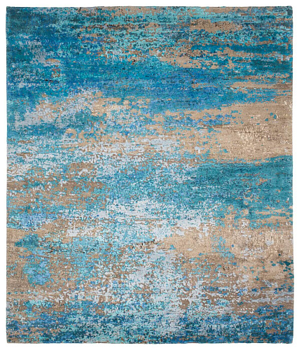 Artwork 27 blauw vloerkleed