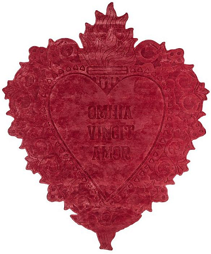 Tapis Devotion tissé main rouge