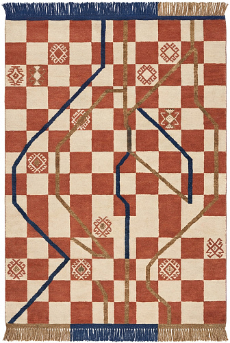 Checker Terra vloerkleed