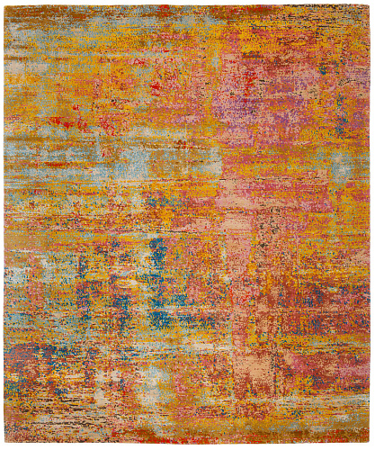 Artwork 18 veelkleurig roze vloerkleed