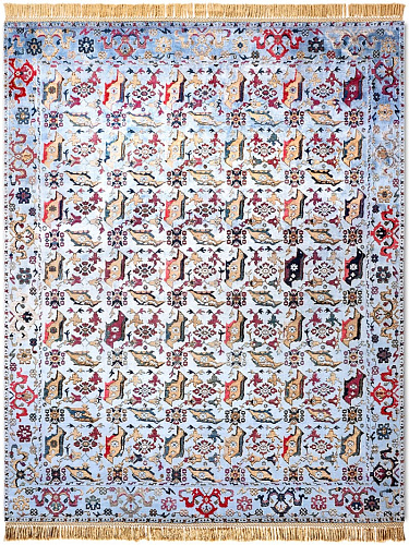 Tapis de luxe noué à la main Bird Ushak