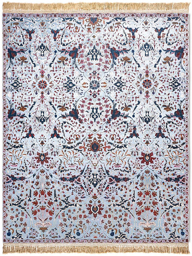 Teheran Blue handgemaakt luxe vloerkleed
