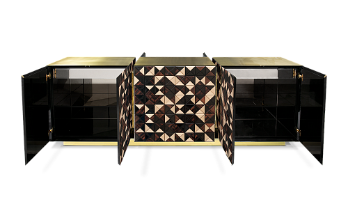 Buffet Mosaic en noyer