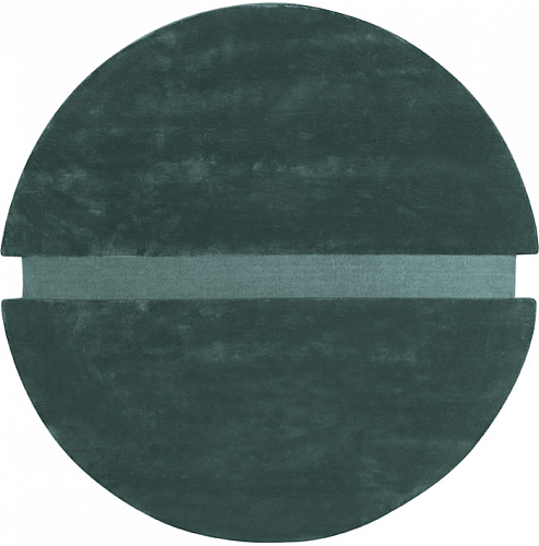 Pop Art groen rond vloerkleed