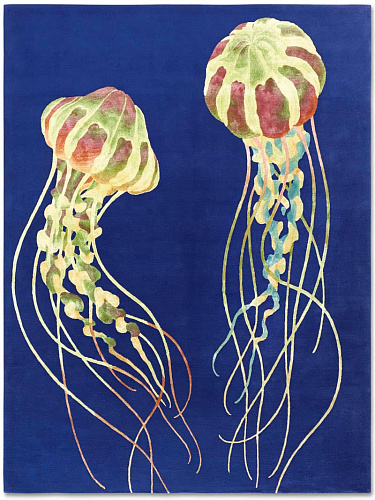 Jellyfish handgeknoopt vloerkleed