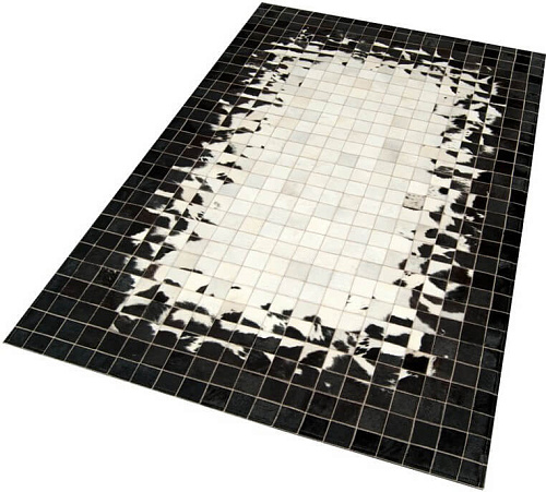 Mosaic koeienhuid vloerkleed