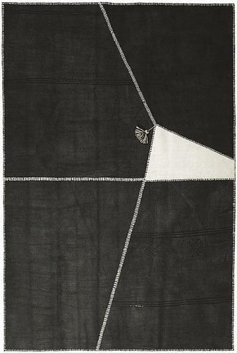 Tapis patchwork en chanvre Black Is Black