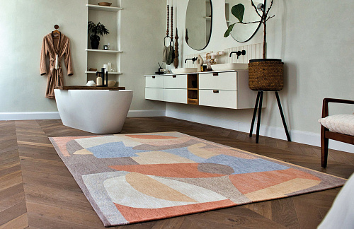 Shell Beige rond vloerkleed