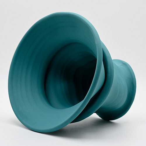 Turquoise handgemaakte vaas