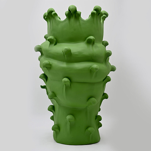 Moorkop matte groene sculptuur
