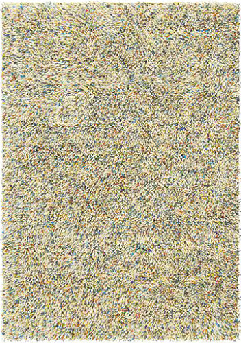 Tapis Rocks à poils longs en laine feutrée multicolore