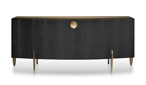 Glanzend en parelmoer buffet met bronzen poten