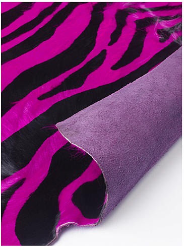 Roze zebra natuurlijke koeienhuid