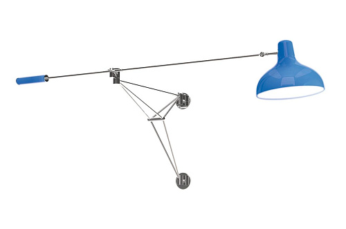 Maanstraal gloed blauwe wandlamp