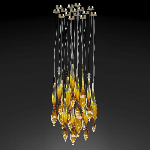 Suspension Murano Leaves 14 lumières