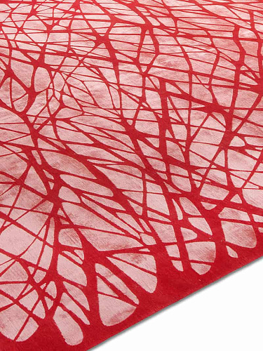 Dresden rood luxe handgeknoopt vloerkleed