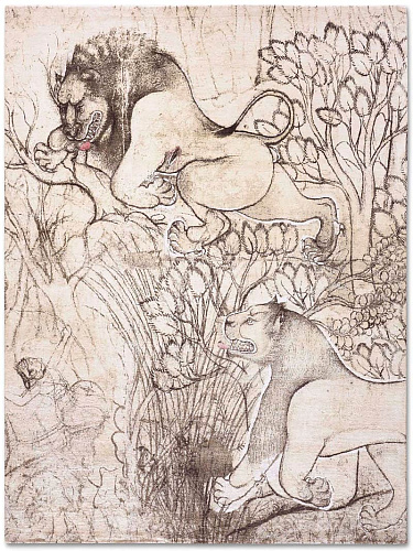 Two Lions handgeweven vloerkleed