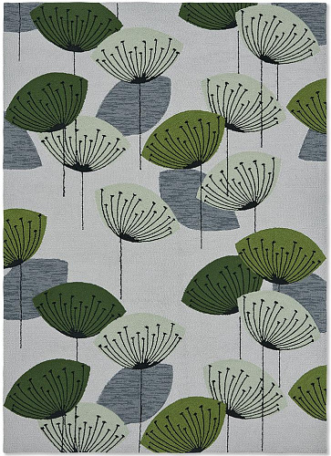 Dand. Clocks botanisch groen outdoor vloerkleed