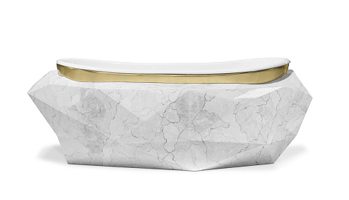 Baignoire Gemstone en marbre composite