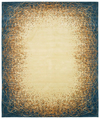 Tapis Ballpoint Art 6 beige bleu