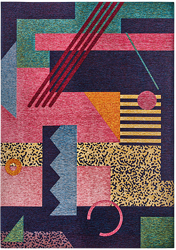 Modern abstract multi vloerkleed