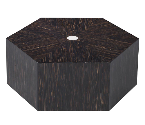 Hexagonale zwarte salontafel