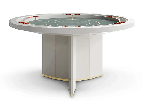 Table de poker Elite blanche