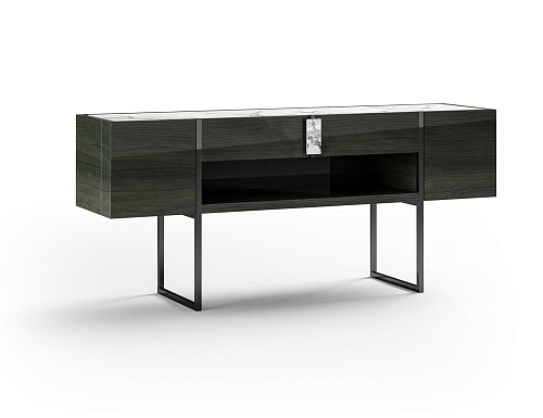 Buffet en bois et marbre