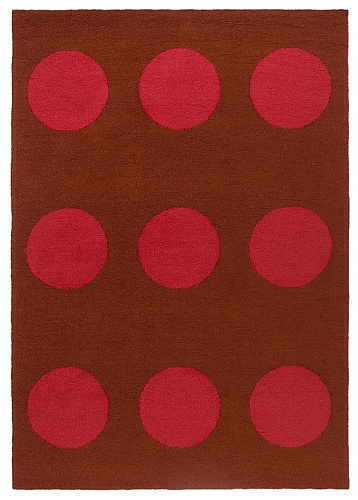 Festival Dots rood outdoor vloerkleed
