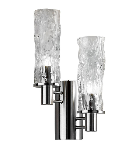 Verticale geblazen glazen wandlamp