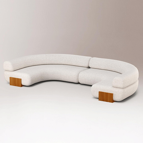 Canapé modulable en bois Carmel