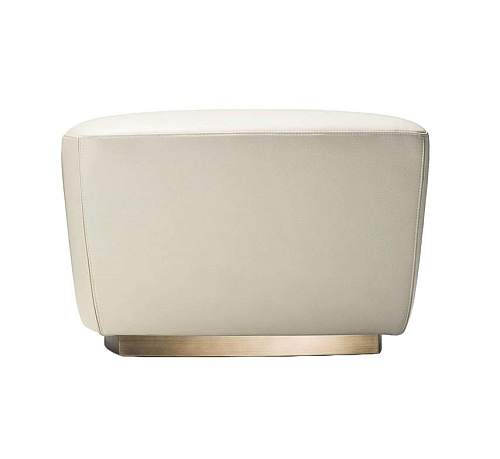 Pouf avec base en métal bronze