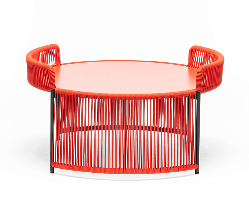 Table basse d'extérieur ronde Altana Rouge