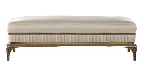 Beige lederen bankje