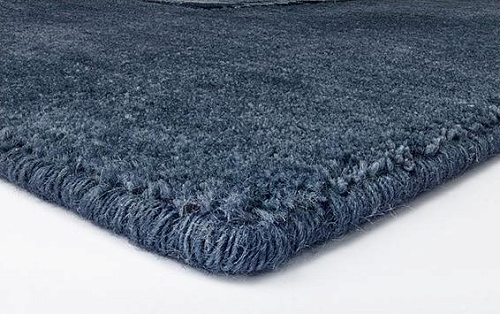 Border poederblauw vloerkleed