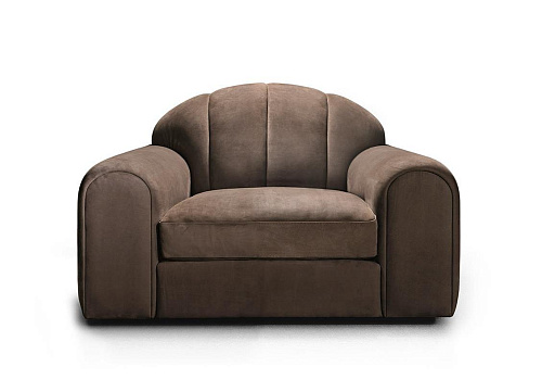 Eigentijdse pluche fauteuil