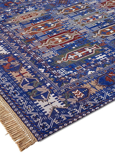 Tapis de luxe noué à la main Balouch bleu