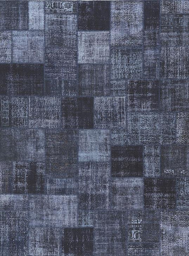 Tapis patchwork bleu marine
