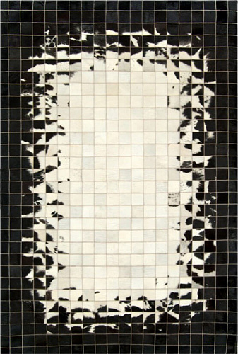 Mosaic koeienhuid vloerkleed