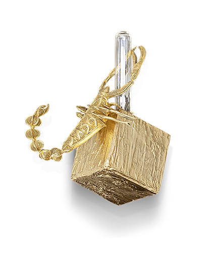 Geode filigree schorpioen kleine wandlamp