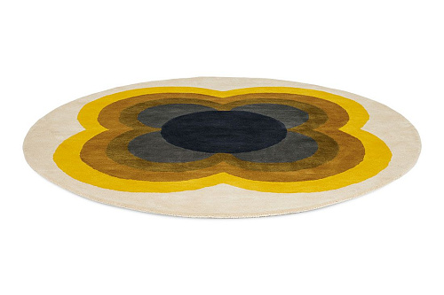Sunflower geel rond vloerkleed