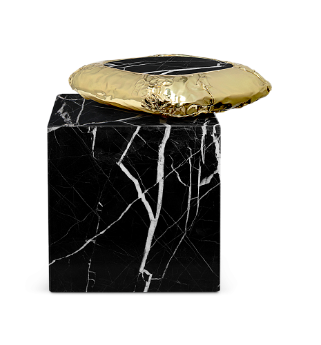 Table d’appoint Megalith Nero Marquina