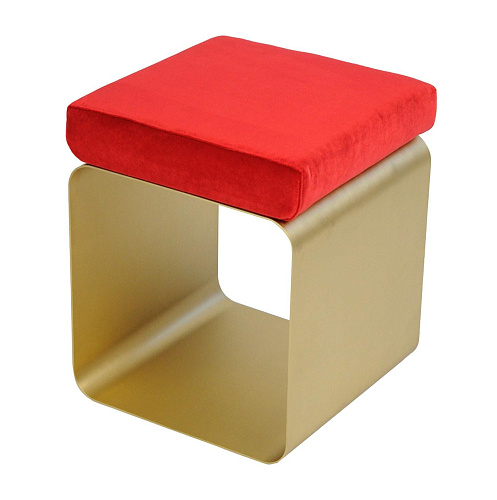 Rode kruk met metalen onderstel