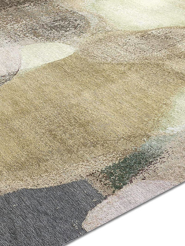 Olive handgemaakt luxe vloerkleed